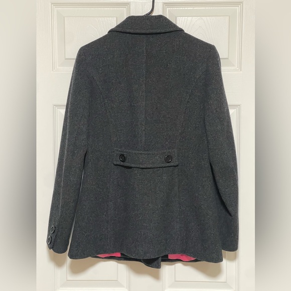 Izzi Collections Women's Wool Dark Gray Classic Peacoat Size M - Picture 7 of 13
